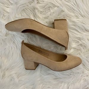 Neutral Tan Block Heel